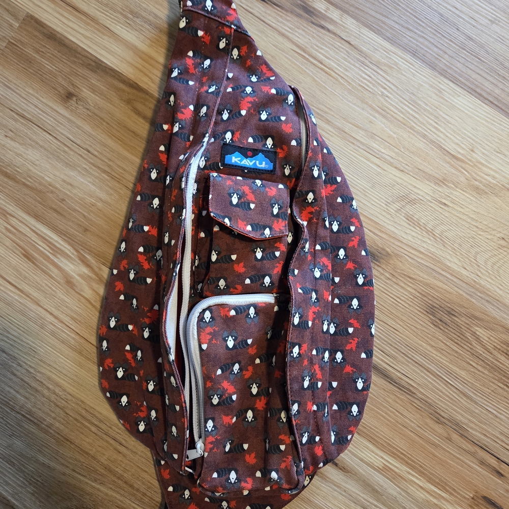 KAVU Red and Black Patterned Belt Bag